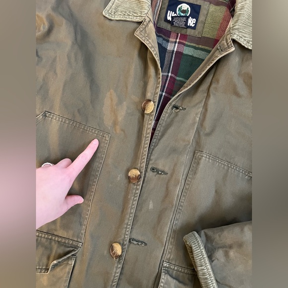 Vintage Woodlake Flannel Lined Barn / Chore Coat with Corduroy Details - Picture 7 of 7